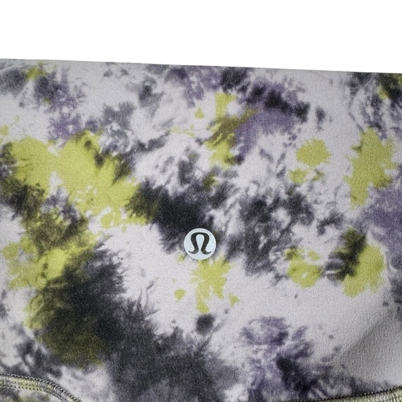Lululemon Align High Rise Leggings Tie Dye Cropped Size 14 - Picture 6 of 9